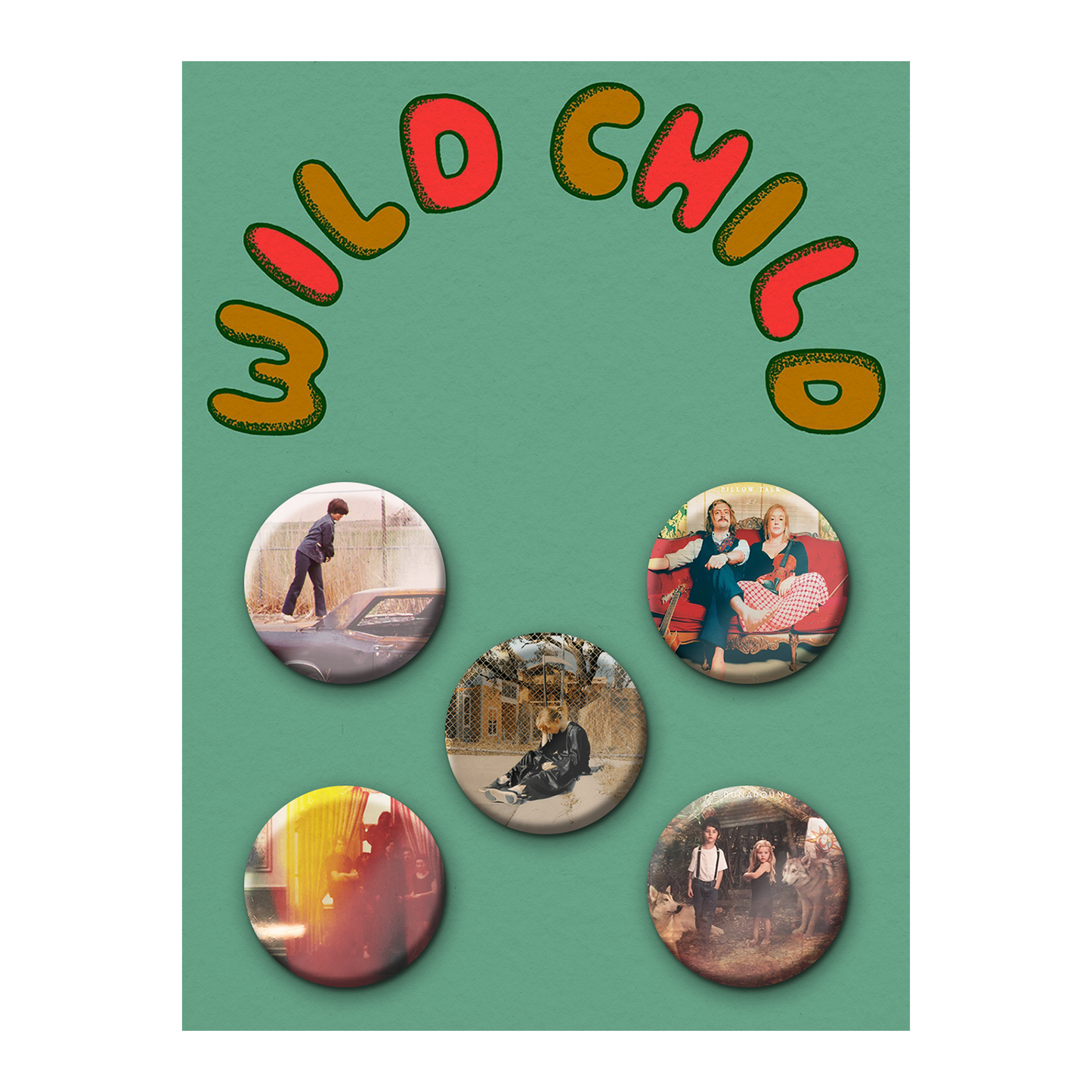 Wild Child Pin Badge Set