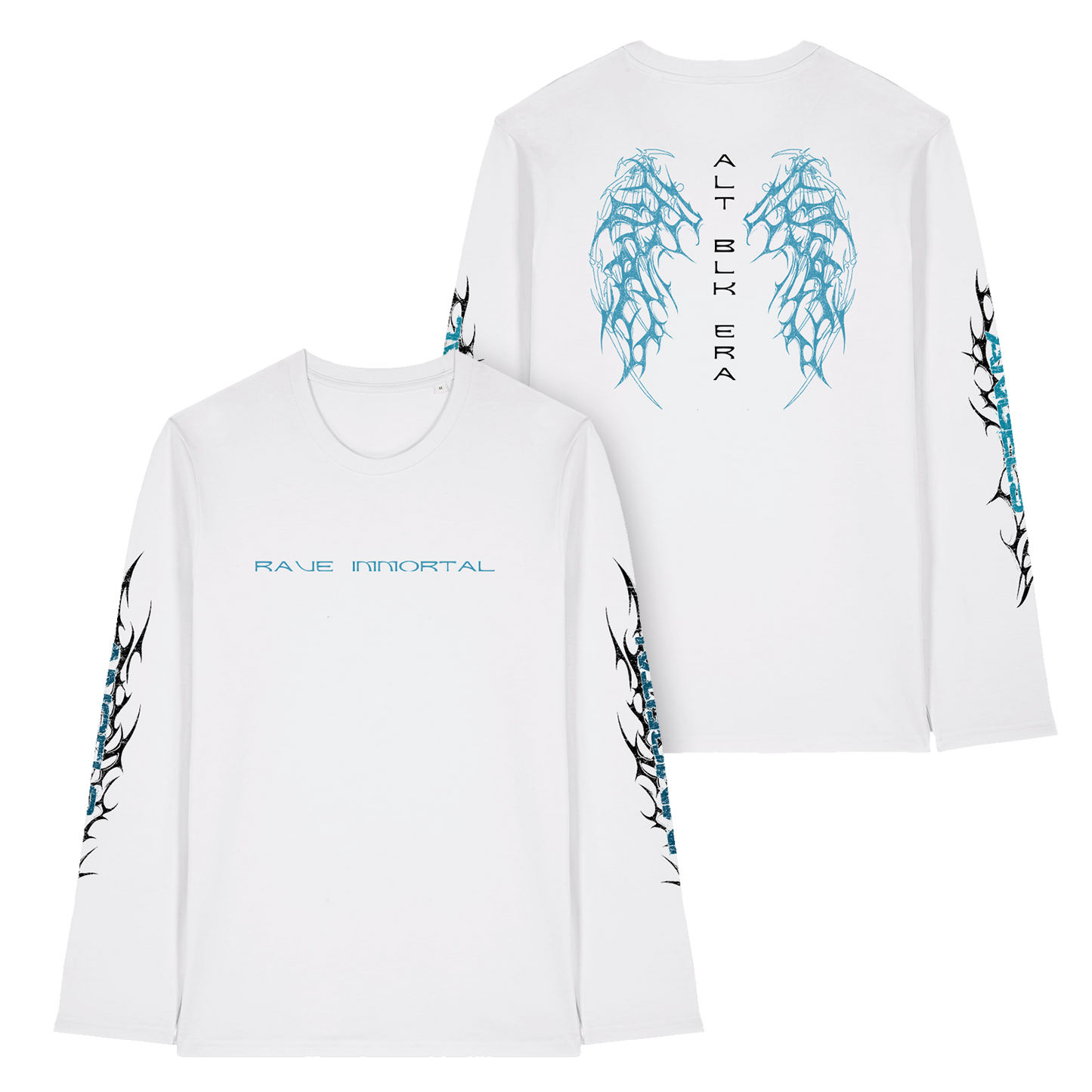 Rave Immortal White Longsleeve Tee